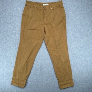 by Anthropologie Scout Slim Pleated Chino Pants in Honey Womens Waist Size 27